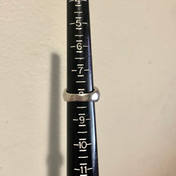 Vintage Crystal Rhinestone Dome Ring Sterling Silver Band Size 8 Sparkly Jewelry - Picture 9 of 10